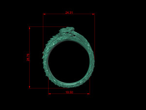 Jewelry Viper Ring Modelo de Impressão 3D