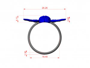 BRAIN WITH WINGS JEWELRY RING 3D Print Model