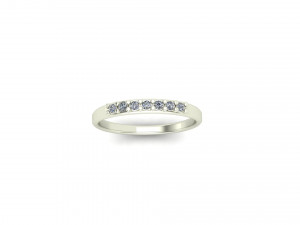 7-STONE ENGAGEMENT RING 3D print model 3D 打印模型
