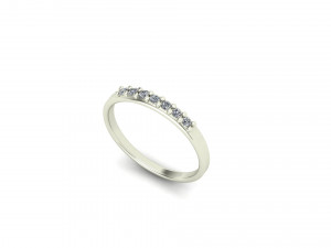 7-STONE ENGAGEMENT RING 3D print model 3D 打印模型
