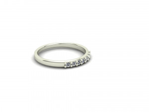 7-STONE ENGAGEMENT RING 3D print model 3D 打印模型