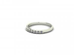 7-STONE ENGAGEMENT RING 3D print model 3D 打印模型