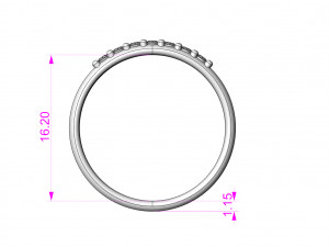 7-STONE ENGAGEMENT RING 3D print model 3D 打印模型