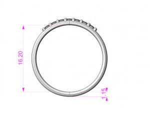7-STONE ENGAGEMENT RING 3D print model 3D Print Model