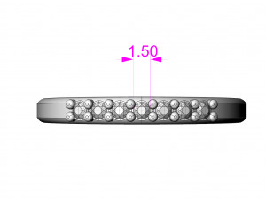 7-STONE ENGAGEMENT RING 3D print model 3D 打印模型