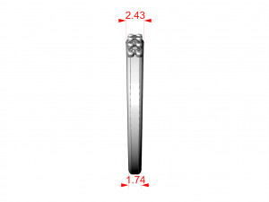 7-STONE ENGAGEMENT RING 3D print model 3D 打印模型