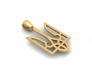 TRIDENT PENDANT 32X15 MM 3D Print Model