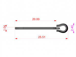 TRIDENT PENDANT 255X12 MM 3D 打印模型