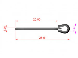 TRIDENT PENDANT 255X12 MM 3D Print Model