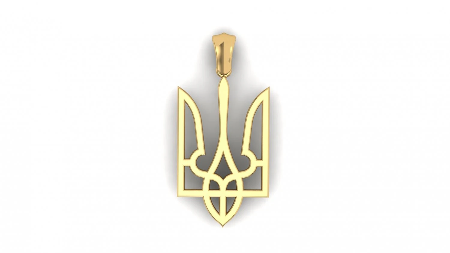 TRIDENT PENDANT 1914X9 MM 3D Print Model .c4d .max .obj .3ds .fbx .stl .blend 