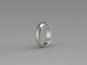 WEDDING RING FACETS SIZE 175 3D Baskı Modeli