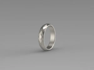 WEDDING RING FACETS SIZE 175 3D Print Model