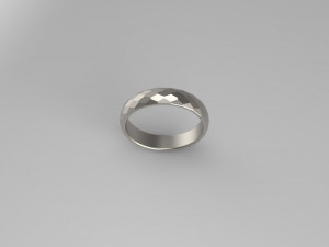 WEDDING RING FACETS SIZE 175 3D Baskı Modeli