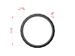 WEDDING RING FACETS SIZE 175 3D Print Model