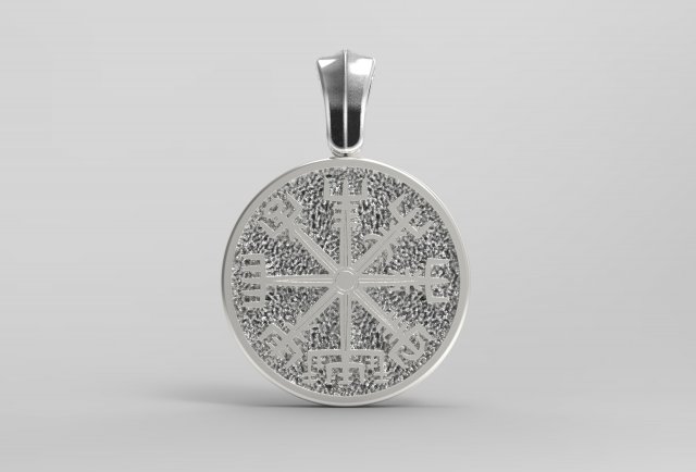 RUNIC COMPASS VEGVISIR 3D 프린트 모델 .c4d .max .obj .3ds .fbx .stl .blend 