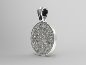 RUNIC COMPASS VEGVISIR 3D 프린트 모델