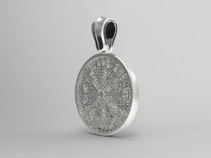 RUNIC COMPASS VEGVISIR 3D Print Model