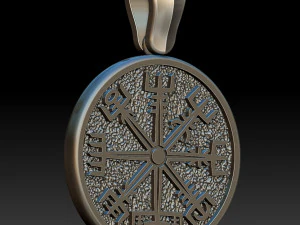 RUNIC COMPASS VEGVISIR 3D Print Model