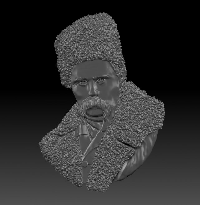 TARAS GRIGORIEVICH SHEVCHENKO BARELIEF 3D Print Model .c4d .max .obj .3ds .fbx .stl .blend 