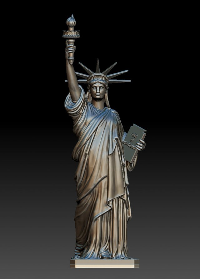 The Statue of Liberty Model Cetak 3D .c4d .max .obj .3ds .fbx .stl .blend 