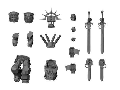 GREY KNIGHT TERMINATOR 1 3D Baskı Modeli