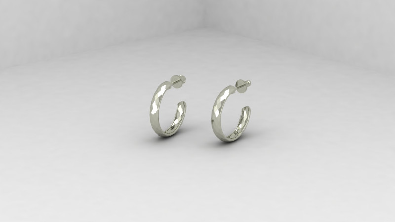 EARRINGS FACETS Modello di stampa 3D .c4d .max .obj .3ds .fbx .stl .blend 