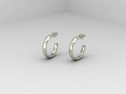 EARRINGS FACETS 3D Baskı Modeli