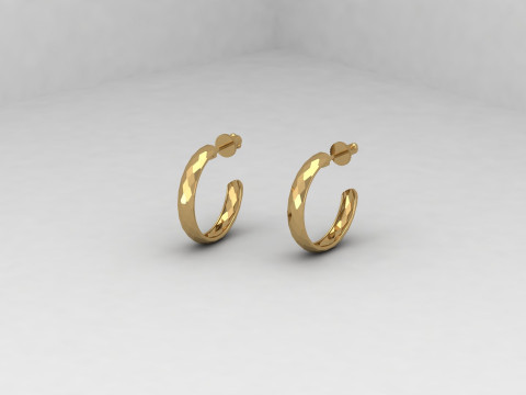 EARRINGS FACETS Modello di stampa 3D