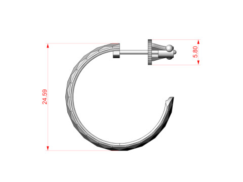 EARRINGS FACETS Modello di stampa 3D