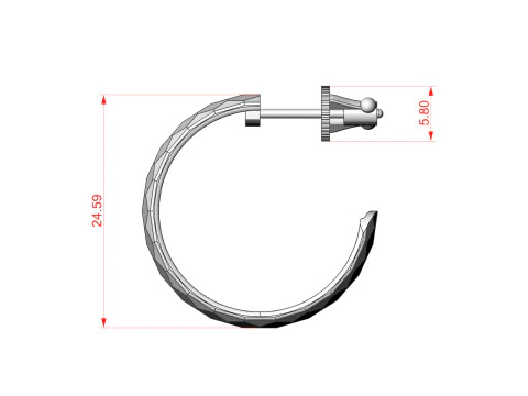 EARRINGS FACETS 3D Print Model