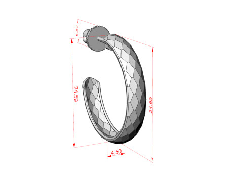 EARRINGS FACETS Modello di stampa 3D
