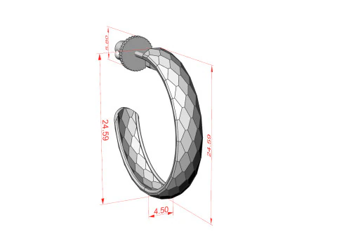 EARRINGS FACETS 3D Print Model