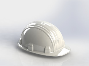 SAFETY HELMET - HARD HAT - CAP HELMET REAL SIZE MODEL 3D Model