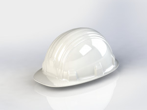 SAFETY HELMET - HARD HAT - CAP HELMET REAL SIZE MODEL 3D Modell