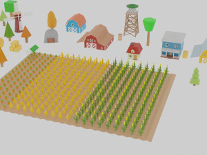 Simple Farm - Cartoon Assets Low-poly 3D 模型