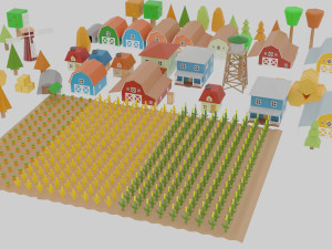 Simple Farm - Cartoon Assets Low-poly 3D 模型