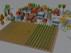 Simple Farm - Cartoon Assets Low-poly 3D 模型