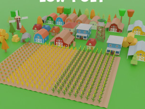 Simple Farm - Cartoon Assets Low-poly 3D 模型