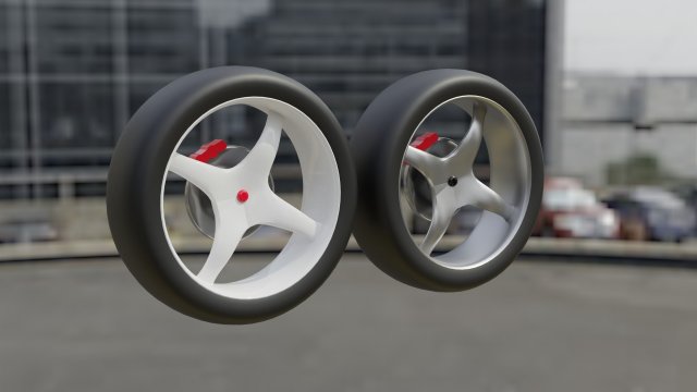Low poly Wheels Free 3Dモデル .c4d .max .obj .3ds .fbx .stl .blend 