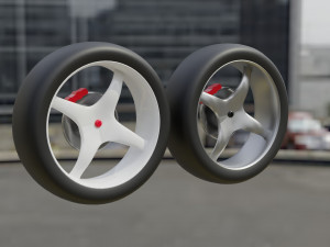 Low poly Wheels Free 3D Model