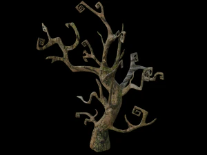 Árvore assustadora low-poly Modelo 3D