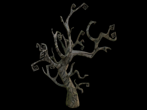 Spooky Tree Low-poly 3D Модель