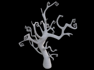 Spooky Tree Low-poly 3D Модель