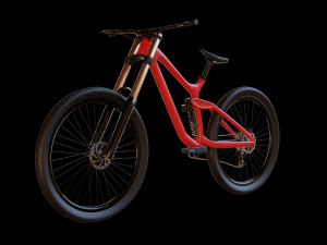 Mountain Bike MTB bicycle downhill Low-poly Modelo 3D