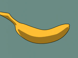 양식화된 애니메이션 바나나 3D 모델