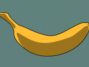 Stylized anime banana 3D Model