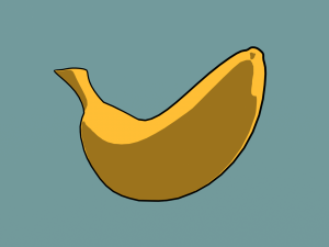Stylized anime banana Modèle 3D