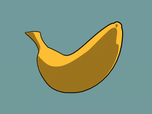 Stylized anime banana 3D Model