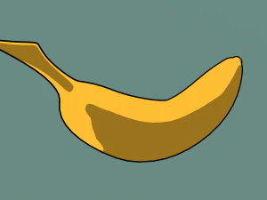 Stylized anime banana 3D Model
