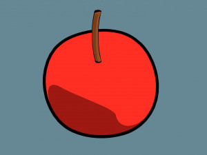 Stylized anime apple 3D Model